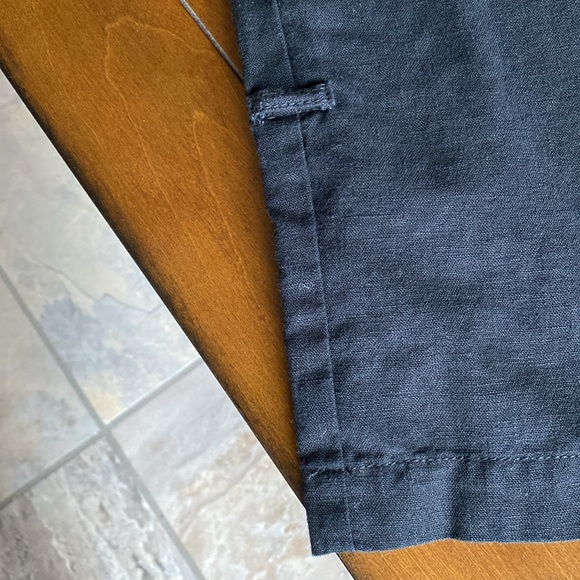 STUDIO By Liz Claiborne Black Cotton/Linen Capris Size 14 - Picture 7 of 10